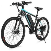 Bicicleta Elétrica Motorizada 21 Velocidades e 3 Modos, 350W, ANCHEER, Preto