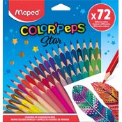 LÁPIS DE COR COLOR PEPS STAR MAPED - CAIXA COM 72 CORES