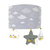 Arandela Meia Lua Chuva de Amor Cinza