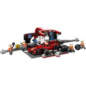 LEGO City - Pit Stop e equipe da F1 com carro Ferrari