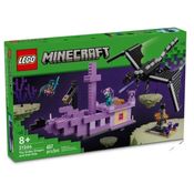 Lego Minecraft O Dragão Ender e o Navio Final 657 Peças