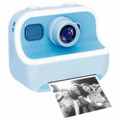 Câmera Fotográfica Infantil Instantânea Azul Com Impressão