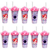 20 Copos Ariel Pequena Sereia Festa Infantil Decoração Lembrancinha p/ Sacola Surpresa