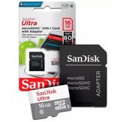 Cartão Micro Sd 16GB Ultra Classe 10 MicroSDXC UHS-I 100mb/S