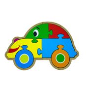 QUEBRA CABEÇA CARRO 6 PEÇAS MADEIRA 2 ANOS