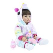 Boneca Bebê Reborn 55cm Alice Unicórnio Lançamento