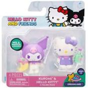 Hello Kitty - Pack com 2 Figuras e Acessórios - Kuromi e Hello Kitty - Série 2 - Terra Dos Sonhos - Sunny