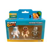 Stumble Guys Série 1 - Pack com 3 - Frost Yeti, Gingerbread Guy e Metal Hatchling - Estrela