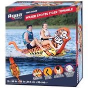 Boia Rebocável para 2 Pessoas, Estilo Tigre com Pontão Duplo, Aqua Pro, Laranja