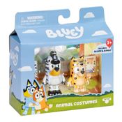 Kit 2 Bonecos Colecionáveis 6cm Bluey - Fantasia de Animal