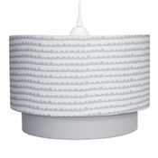 Lustre Tubular Duplo Ondinha Cinza