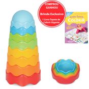 Brinquedo para Bebês + 6 meses Torre de Empilhar Didático