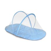 Acolchoado Portátil Grande para Bebê com Mosquiteiro - Azul Pais e Filhos