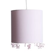 Lustre Tubular Borboleta Rosa