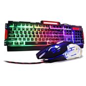 Kit Teclado e Mouse Gamer Exbom Com Led Colorido Preto BK-G3000