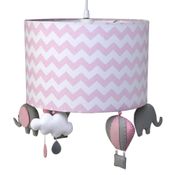 Lustre Tubular Elefante Rosa