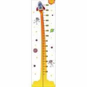 Régua de Crescimento Infantil Adesivo de Parede Foguete