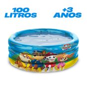 Piscina Infantil Patrulha Canina Inflável 100 litros 3 anos