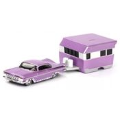 Miniatura Carro Chevrolet Impala 1959 Alameda Trailer 1/64 Maisto 15368