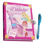 Diário Secreto Rosa + Caneta Mágica + Cadeado + 2 chaves