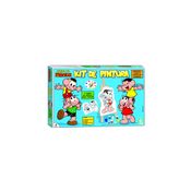 Conjunto De Pintura E Acessórios - Turma da Mônica - 04 Telas - Nig