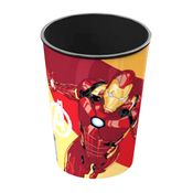 Copo do Homem de Ferro 320ml Estampado Premium Infantil Original Plasútil