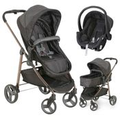 Carrinho de Bebê Moisés Olympus Black com Bebê Conforto - Galzerano