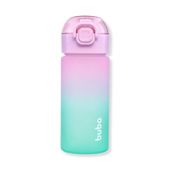 GARRAFINHA DEGRADÊ ROSA 450ML COM CANUDO - BUBA