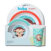 Conjunto de Refeição - 3 Peças - Animal Fun - Macaco - Buba