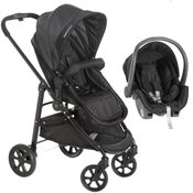 Carrinho de Bebê Moisés Olympus New Black (Preto) + Bebê Conforto - Galzerano