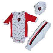 Conjunto Bebê Flamengo Longo 3 Peças Oficial