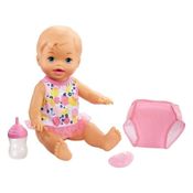 Boneca Little Mommy Bebe Faz Xixi Loira - Mattel FBC88/GBP29