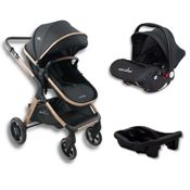 CARRINHO DE BEBE TRIO COM BEBE CONFORTO E BASE KANSAS GOLD - PREMIUM BABY