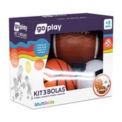 Kit Com 3 bolas Infantil Go Play Multikids - BR2322 BR2322