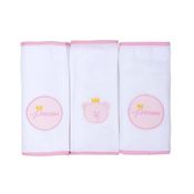 Kit Fralda Gifts Toys Com 3 Pçs Urso Rosa Papi