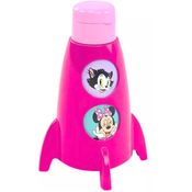 Garrafa de Foguete Infantil Giratória da Minnie 320ml Rosa