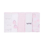 Kit Fralda Soft Premium Com 5 Pçs Cílios Rosa Papi