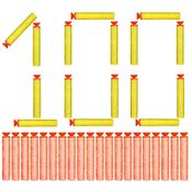 100 Dardos p/ Lançadores Nerf Arminha de Pressão com Ventosa