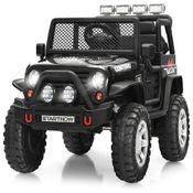 Costzon Kids Carro, Carrinho Elétrico Infantil Off Road a Bateria 12V 2 Assentos com 2 Velocidades e MP3, Rosa