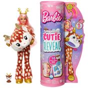 Cervo Revelação com 10 Surpresas para Crianças de 3 Anos ou Mais, BARBIE HJL61, Marrom