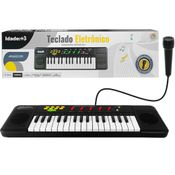 Pianinho Infantil Baby 22 Teclas com Microfone Karaokê Teclado