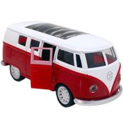 Carro Miniatura Coleção Volkswagen Kombi Vermelho Á Fricção