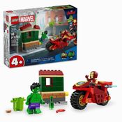 LEGO Marvel Homem de Ferro C/Motocicleta e Hulk 68Pçs4+76287