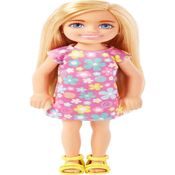 Boneca Barbie Família - Chelsea Club - Menina Loira Vestido Florido Hkd89
