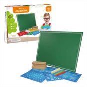 Brinquedo Minha Lousinha Infantil Com Giz Apagador Cartelas