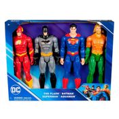 Kit 4 Bonecos DC 30cm - Batman, Superman, Flash e Aquaman - Sunny