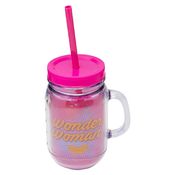 Caneca de Plástico com Canudo Mulher Maravilha - Tasco Inport