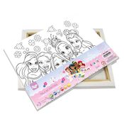 KIT TELA PINTURA PINCEL COM PINCEL GUACHE PRINCESA 4749DAC