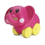 Coleção Bichinhos com Rodinhas Elefante Rosa