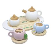 Coleção comidinhas! Kit Chá 10 pçs - Comidinhas de Madeira Newart